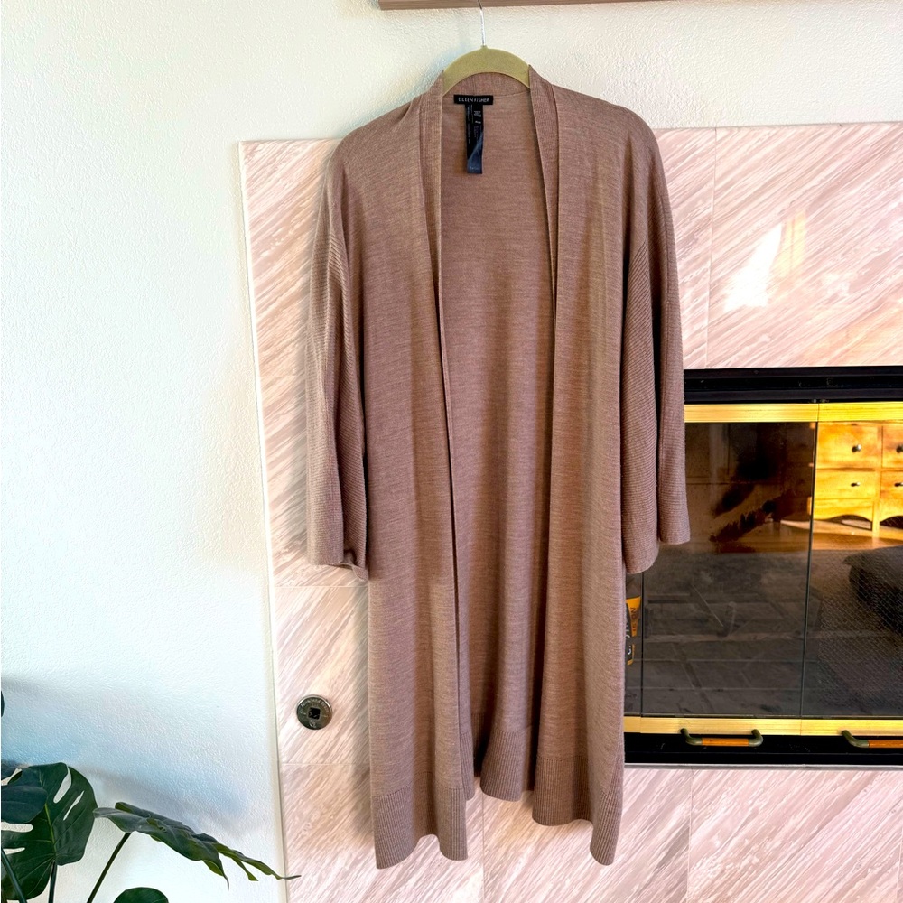 Eileen fisher cashmere, wool, silk kimono cardigan